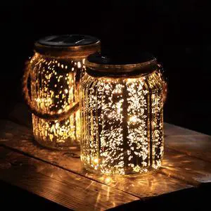 Solar Lanterns Outdoor Waterproof 2 Pack Mercury Glass Mason Jar Lights Solar Lanterns Outdoor Waterproof 2 Pack Mercury Glass Mason Jar Lights