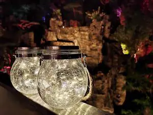 2 Pack Hanging Solar Powered LED Lights,Cracked Glass Ball Light, Waterproof Outdoor Christmas Decorative Lantern for Garden, Yard, Patio, Lawn(Warm White) 2 Pack Hanging Solar Powered LED Lights,Cracked Glass Ball Light, Waterproof Outdoor Christmas Decorative Lantern for Garden, Yard, Patio, Lawn(Warm White)