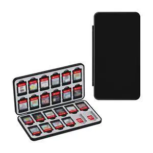24-Slot Switch Game Card Case Compatible with Nintendo Switch Games & micro SD Cards, Portable Games Holder Organizer Suitable for Switch, NS2/NS/Lite/OLED Game Cards, Black 24-Slot Switch Game Card Case Compatible with Nintendo Switch Games & micro SD Cards, Portable Games Holder Organizer Suitable for Switch, NS2/NS/Lite/OLED Game Cards, Black