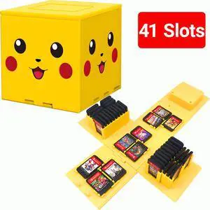 Switch 2 Game Case Compatible with Nintendo Switch 2 & Switch & Oled & Lite Cartridges, 41 Slots Foldable Switch Game Holder Portable Cute Game Card Storage Box Cube, Retro Gift Yellow Switch 2 Game Case Compatible with Nintendo Switch 2 & Switch & Oled & Lite Cartridges, 41 Slots Foldable Switch Game Holder Portable Cute Game Card Storage Box Cube, Retro Gift Yellow