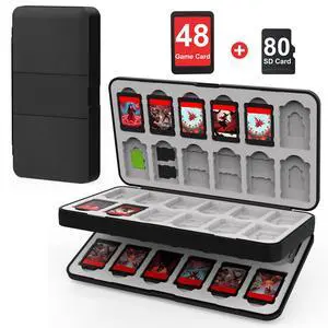 Switch Game Case for Nintendo Switch 2/Switch/OLED/Lite with 48 Slots and 80 Memory Micro SD Card Storage, Portable Travel Switch Game Holder Organizer, Game Card Protective for Festival Gift Switch Game Case for Nintendo Switch 2/Switch/OLED/Lite with 48 Slots and 80 Memory Micro SD Card Storage, Portable Travel Switch Game Holder Organizer, Game Card Protective for Festival Gift