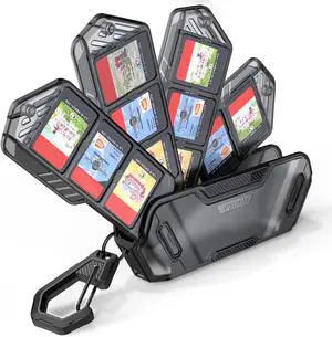 12 Switch Game Card Case Holder for Nintendo Switch Game Cards, Portable and Exquisite Protective Hard Shell with 4 Layer Rotatable Holder for Nintendo Switch 2/Switch/Switch OLED/Lite (Black) 12 Switch Game Card Case Holder for Nintendo Switch Game Cards, Portable and Exquisite Protective Hard Shell with 4 Layer Rotatable Holder for Nintendo Switch 2/Switch/Switch OLED/Lite (Black)