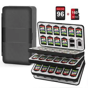 Switch Game Case Compatible with All Models, 96 Cards & 160 SD Card Slots Switch Game Case Compatible with All Models, 96 Cards & 160 SD Card Slots