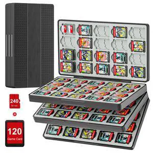 Switch Game Case for Nintendo Switch 2/Switch/OLED/Lite with 120 Slots and 240 Memory Micro SD Card Storage, Portable Travel Switch Game Holder Organizer, Game Card Protective Festival Gift Switch Game Case for Nintendo Switch 2/Switch/OLED/Lite with 120 Slots and 240 Memory Micro SD Card Storage, Portable Travel Switch Game Holder Organizer, Game Card Protective Festival Gift