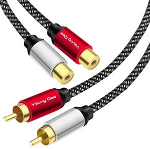 2RCA Male to 2RCA Female Extension Cable 20 ft, 2 RCA Extension Cable Nylon Braid 2 RCA Male to 2 RCA Female Stereo Audio Extension Cord (20FT/6M) 2RCA Male to 2RCA Female Extension Cable 20 ft, 2 RCA Extension Cable Nylon Braid 2 RCA Male to 2 RCA Female Stereo Audio Extension Cord (20FT/6M)