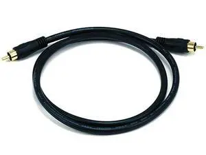 102743 75 Ohm Digital Coaxial Audio/Video RCA Cable Black 102743 75 Ohm Digital Coaxial Audio/Video RCA Cable Black