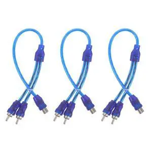 3 Pack RCA Splitter Adapter RCA Audio Cable Y Splitter 1 Female to 2 Male RCA Connectors for Car Audio System Amplifier Home Theater TV Car Stereo Head Unit Subwoofer Speaker Audio Device Amp 3 Pack RCA Splitter Adapter RCA Audio Cable Y Splitter 1 Female to 2 Male RCA Connectors for Car Audio System Amplifier Home Theater TV Car Stereo Head Unit Subwoofer Speaker Audio Device Amp