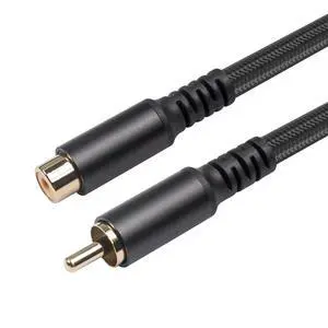 RCA Extension Audio Cable Male to Famale, RCA Stereo Audio Cable Hi-Fi Sound Gold Plated Copper Shell Nylon-Braided(10 Feet) RCA Extension Audio Cable Male to Famale, RCA Stereo Audio Cable Hi-Fi Sound Gold Plated Copper Shell Nylon-Braided(10 Feet)