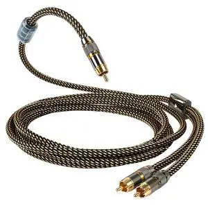 RCA Splitter 2 Male to 1 Male Cable 5N OFC Nylon Braided RCA Cable RCA Splitter 2 Male to 1 Male Cable 5N OFC Nylon Braided RCA Cable