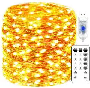Fairy Lights Plug in 66FT 200 LED USB Twinkle Lights for Bedroom Copper Wire Lights with Remote and Timer 8 Modes, Waterproof String Lights for Dorm DIY Party Christmas DecorationWarm White Fairy Lights Plug in 66FT 200 LED USB Twinkle Lights for Bedroom Copper Wire Lights with Remote and Timer 8 Modes, Waterproof String Lights for Dorm DIY Party Christmas DecorationWarm White
