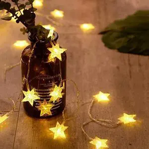 20 LED Star Lights, 10FT Battery Operated Fairy Light, Warm White 20 LED Star Lights, 10FT Battery Operated Fairy Light, Warm White