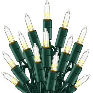Warm White Christmas Lights Outdoor, 20FT 100 Count Incandescent Christmas Light Indoor, Waterproof Christmas Tree String Lights for Xmas Decorations Warm White Christmas Lights Outdoor, 20FT 100 Count Incandescent Christmas Light Indoor, Waterproof Christmas Tree String Lights for Xmas Decorations