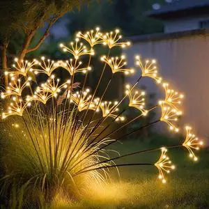 Solar Garden Lights, New Upgraded 2 Pack Solar Swaying Starburst Light, Waterproof Fireworks Outdoor Lights, Yard Patio Pathway Decoration, Warm White Solar Garden Lights, New Upgraded 2 Pack Solar Swaying Starburst Light, Waterproof Fireworks Outdoor Lights, Yard Patio Pathway Decoration, Warm White