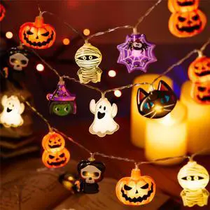 Halloween String Lights, 10FT 20 LED Halloween Fairy Lights Decor Halloween String Lights, 10FT 20 LED Halloween Fairy Lights Decor