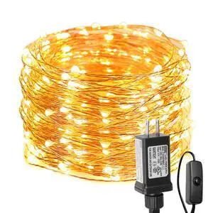 LE Fairy Lights with Switch, 66ft 200 LED, Plug in, Waterproof, Indoor Outdoor Decorative Copper String Light for Bedroom, Patio, Party, Wedding, Christmas, Holiday Décor and More LE Fairy Lights with Switch, 66ft 200 LED, Plug in, Waterproof, Indoor Outdoor Decorative Copper String Light for Bedroom, Patio, Party, Wedding, Christmas, Holiday Décor and More