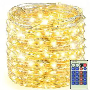 500LED Fairy Lights Twinkle String Light Plug in, 164ft Bendable Silver Copper Wire Firefly Lights, 12Modes with Timer Remote, Warm White Decor for Indoor Outdoor Room Wedding Party Christmas 500LED Fairy Lights Twinkle String Light Plug in, 164ft Bendable Silver Copper Wire Firefly Lights, 12Modes with Timer Remote, Warm White Decor for Indoor Outdoor Room Wedding Party Christmas