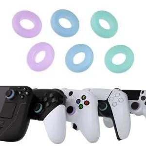 6 Pack Silicone Precision Rings for ps5, for ps4, for Xbox Series X/S, Xbox One, Xbox 360, for Switch 2 Pro, for Steam Deck - Aim Assist Target Motion Control, Purple & Green & Blue 6 Pack Silicone Precision Rings for ps5, for ps4, for Xbox Series X/S, Xbox One, Xbox 360, for Switch 2 Pro, for Steam Deck - Aim Assist Target Motion Control, Purple & Green & Blue
