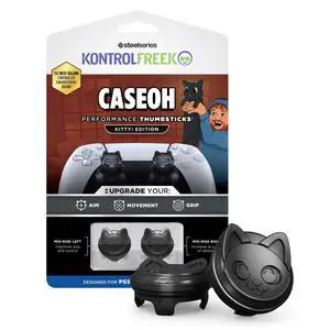 CaseOh Performance Thumbsticks® Kitty! Edition | PlayStation 4 (PS4), PlayStation 5 (PS5), | Black CaseOh Performance Thumbsticks® Kitty! Edition | PlayStation 4 (PS4), PlayStation 5 (PS5), | Black