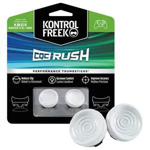 CQC Rush for Xbox One and Xbox Series X Controller | Performance Thumbsticks | 2 Mid-Rise Concave | White CQC Rush for Xbox One and Xbox Series X Controller | Performance Thumbsticks | 2 Mid-Rise Concave | White