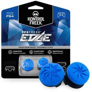 FPS Freek Edge for PlayStation 4 (PS4) and PlayStation 5 (PS5) | Performance Thumbsticks | 1 High-Rise Convex, 1 Low-Rise Convex | Blue FPS Freek Edge for PlayStation 4 (PS4) and PlayStation 5 (PS5) | Performance Thumbsticks | 1 High-Rise Convex, 1 Low-Rise Convex | Blue