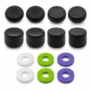 14PCS Silicone Thumb Grips & Precision Rings for Steam Deck, Xbox Series X/S, PS5, PS4, Xbox One - Joystick Caps with Multi-Level Resistance - Controller Grips & Gaming Accessories 14PCS Silicone Thumb Grips & Precision Rings for Steam Deck, Xbox Series X/S, PS5, PS4, Xbox One - Joystick Caps with Multi-Level Resistance - Controller Grips & Gaming Accessories