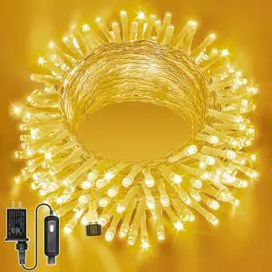 120LED 40FT String Lights, Waterproof Connectable Fairy Lights with Timer 8 Modes, Warm White Plug in Indoor Light for Bedroom Classroom Outdoor Wedding Christmas Party Decorations 120LED 40FT String Lights, Waterproof Connectable Fairy Lights with Timer 8 Modes, Warm White Plug in Indoor Light for Bedroom Classroom Outdoor Wedding Christmas Party Decorations