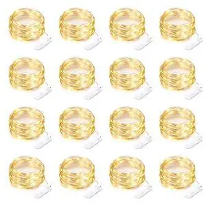 16 Pack 30 Led Fairy Lights Battery Operated String Lights 10 Feet Waterproof Twinkle Lights Mason Jar Lights Silver Wire Firefly Lights for Christmas Party Wedding Patio Warm White 16 Pack 30 Led Fairy Lights Battery Operated String Lights 10 Feet Waterproof Twinkle Lights Mason Jar Lights Silver Wire Firefly Lights for Christmas Party Wedding Patio Warm White