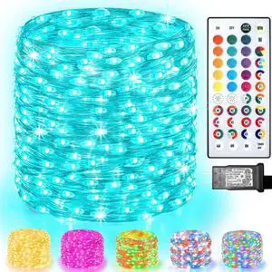 400 LED Christmas Fairy Lights Color Changing, 131 FT 35 Colors String Lights with Remote Silver Wire, Waterproof Fairy Light Plug in for Halloween Xmas Party Bedroom Wedding Indoor Decor 400 LED Christmas Fairy Lights Color Changing, 131 FT 35 Colors String Lights with Remote Silver Wire, Waterproof Fairy Light Plug in for Halloween Xmas Party Bedroom Wedding Indoor Decor