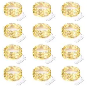 12 Pack Fairy Lights Battery Operated String Lights 7 Feet 20 Led Waterproof Christmas Lights Silver Wire Firefly Starry Moon Lights for Bedroom DIY Party Wedding Patio Christmas 12 Pack Fairy Lights Battery Operated String Lights 7 Feet 20 Led Waterproof Christmas Lights Silver Wire Firefly Starry Moon Lights for Bedroom DIY Party Wedding Patio Christmas