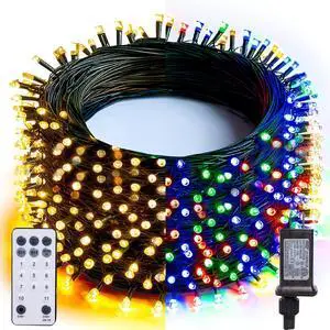 100FT 300 LED Color Changing Christmas Lights, 2 in 1 Warm White & Multi Waterproof Christmas String Lights with Remote 11 Functions Christmas Decorations for Indoor Outdoor 100FT 300 LED Color Changing Christmas Lights, 2 in 1 Warm White & Multi Waterproof Christmas String Lights with Remote 11 Functions Christmas Decorations for Indoor Outdoor