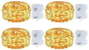 4 Pack Battery Operated Dewdrop Led Lights,Indoor Mini Fairy Lights with Timer Function,for Wedding Home Parties Christmas Holiday Decoration,6 Hours on/18 Hours Off ,30 Count LEDs,10 Feet 4 Pack Battery Operated Dewdrop Led Lights,Indoor Mini Fairy Lights with Timer Function,for Wedding Home Parties Christmas Holiday Decoration,6 Hours on/18 Hours Off ,30 Count LEDs,10 Feet