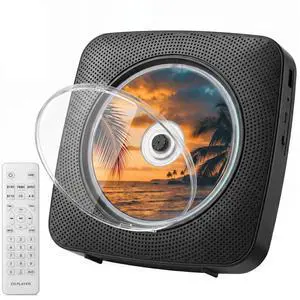 CD Player Portable with Bluetooth Wall Mountable, 1800mAh Rechargeable Battery Operated CD Music Players for Home Desk Built-in HiFi Speaker FM Radio,Gifts for Music Lovers CD Player Portable with Bluetooth Wall Mountable, 1800mAh Rechargeable Battery Operated CD Music Players for Home Desk Built-in HiFi Speaker FM Radio,Gifts for Music Lovers