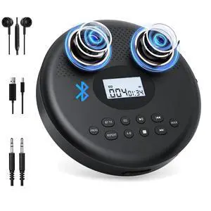 Portable CD Player Rechargeable with Bluetooth, Speakers for Home Portable CD Player Rechargeable with Bluetooth, Speakers for Home