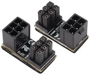 180 Degree 6Pin PCI Power Adapter 180 Degree Angled ATX 6Pin Female to 6pin Male Connector Power Adapter Board for Desktop Graphics Card(2Pack-UP/6Pin) 180 Degree 6Pin PCI Power Adapter 180 Degree Angled ATX 6Pin Female to 6pin Male Connector Power Adapter Board for Desktop Graphics Card(2Pack-UP/6Pin)