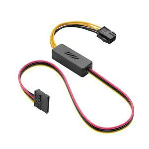 6 Pin ATX PSU to SATA IDE Hard Drive Power Supply Cable ATX 6-Pin Female to SATA Female Extension Cable with Step-Down Voltage Regulator (1 to 1) 6 Pin ATX PSU to SATA IDE Hard Drive Power Supply Cable ATX 6-Pin Female to SATA Female Extension Cable with Step-Down Voltage Regulator (1 to 1)