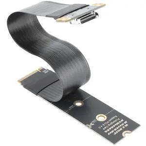 M.2 NVME Pcie to OCuLink SFF-8612 Adapter, PCIe 4.0 x4 64Gbps to OCuLink SFF-8611 4i Host Adapter for eGPU GPU and M.2 NGFF SSD 2230 2242 2260 2280 (5.9inch) M.2 NVME Pcie to OCuLink SFF-8612 Adapter, PCIe 4.0 x4 64Gbps to OCuLink SFF-8611 4i Host Adapter for eGPU GPU and M.2 NGFF SSD 2230 2242 2260 2280 (5.9inch)