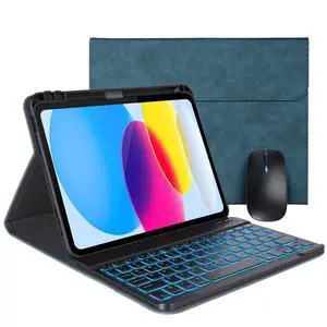 Case Keyboard for 11 inch iPad 11th (A16, 2025) / 10th Generation,Mouse and Detachable Wireless 7 Color Rainbow Backlight Magnetic Keyboard,Premium PU Leather Cover with Auto Sleep/Wake,Dark Green Case Keyboard for 11 inch iPad 11th (A16, 2025) / 10th Generation,Mouse and Detachable Wireless 7 Color Rainbow Backlight Magnetic Keyboard,Premium PU Leather Cover with Auto Sleep/Wake,Dark Green