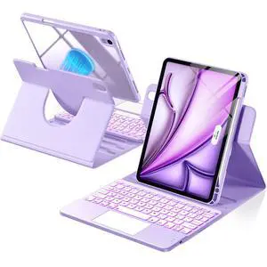 for iPad Air 11-inch & Air 5/4th Generation Case with Keyboard - 360 for iPad Air 11-inch & Air 5/4th Generation Case with Keyboard - 360