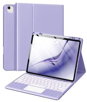 for iPad Air 13 Inch (M4/M3/M2) & Pro 12.9 Case with Keyboard for iPad Air 13 Inch (M4/M3/M2) & Pro 12.9 Case with Keyboard