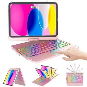 for ipad A16 11th 10th Generation Case with Keyboard, 360° Swivel for ipad A16 11th 10th Generation Case with Keyboard, 360° Swivel