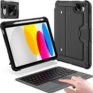 Protective iPad A16 11th 10th Gen Case with Keyboard, Portrait/Landscape Modes, Detachable Keyboard with Multi-Touch Trackpad, Camera Cover & Pencil Holder for iPad 11th 2025/10th 2022 10.9" Protective iPad A16 11th 10th Gen Case with Keyboard, Portrait/Landscape Modes, Detachable Keyboard with Multi-Touch Trackpad, Camera Cover & Pencil Holder for iPad 11th 2025/10th 2022 10.9"