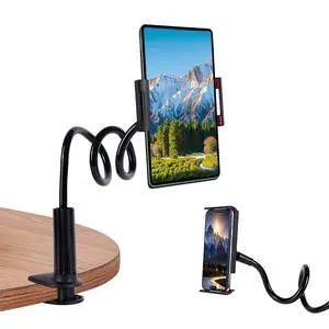 Lazy Bracket Gooseneck Tablet Holder for Bed, 360 Flexible Long Arm Adjustable Tablets Stand Clamp for Desk Phone Mount, Compatible with iPad 4" - 8" Tablet Gooseneck Holder Cell Phone Stand Lazy Bracket Gooseneck Tablet Holder for Bed, 360 Flexible Long Arm Adjustable Tablets Stand Clamp for Desk Phone Mount, Compatible with iPad 4" - 8" Tablet Gooseneck Holder Cell Phone Stand
