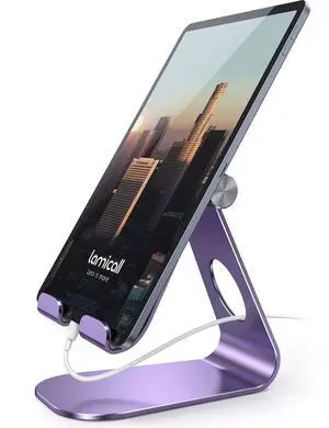 iPad Stand Adjustable Tablet Holder, Sturdy Aluminum, Multi-Angle iPad Stand Adjustable Tablet Holder, Sturdy Aluminum, Multi-Angle