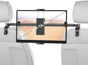 Car Tablet Holder Mount for iPad: Headrest Tablet Stand for Car Back Seat Compatible with iPad Pro Air Mini | Galaxy Tab | Kindle Fire HD | Switch OLED or Other 4.7-16.1" Devices Car Tablet Holder Mount for iPad: Headrest Tablet Stand for Car Back Seat Compatible with iPad Pro Air Mini | Galaxy Tab | Kindle Fire HD | Switch OLED or Other 4.7-16.1" Devices