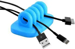 Cable Clip Holder Weighted Desktop Cord Management Fixture (Blue) Cable Clip Holder Weighted Desktop Cord Management Fixture (Blue)