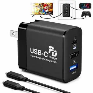 Switch 2 Docking Station,4K@120Hz HDMI,60W PD Fast Charging with 1.5m Cable Switch 2 Docking Station,4K@120Hz HDMI,60W PD Fast Charging with 1.5m Cable