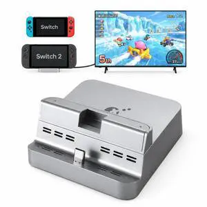 Dock Station for Switch 2/Switch,4K TV Docking Base,Case Friendly Dock Station for Switch 2/Switch,4K TV Docking Base,Case Friendly