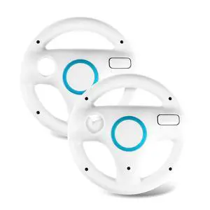 Mario Kart Racing Wheel, 2 Sets White Color Bundle Mario Kart Racing Wheel, 2 Sets White Color Bundle