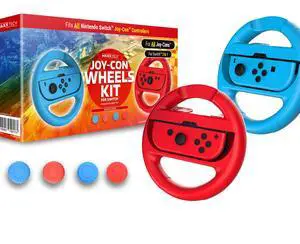 Joy-Con Wheels and Grips Kit for Nintendo Switch 2&1, Mario Kart World, Mario Kart 8 Deluxe, Nintendo Switch 2 & 1 compatible Joy-Con Wheels and Grips Kit for Nintendo Switch 2&1, Mario Kart World, Mario Kart 8 Deluxe, Nintendo Switch 2 & 1 compatible