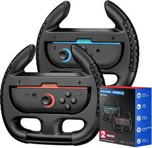 Steering Wheels for Nintendo Switch 2 (2025), Racing Wheels for Mario Kart World & 8 Deluxe, Bigger SL/SR Buttons, Switch 2 Games Accessories for Switch 2 JoyCon Controller, Easy to Install Steering Wheels for Nintendo Switch 2 (2025), Racing Wheels for Mario Kart World & 8 Deluxe, Bigger SL/SR Buttons, Switch 2 Games Accessories for Switch 2 JoyCon Controller, Easy to Install